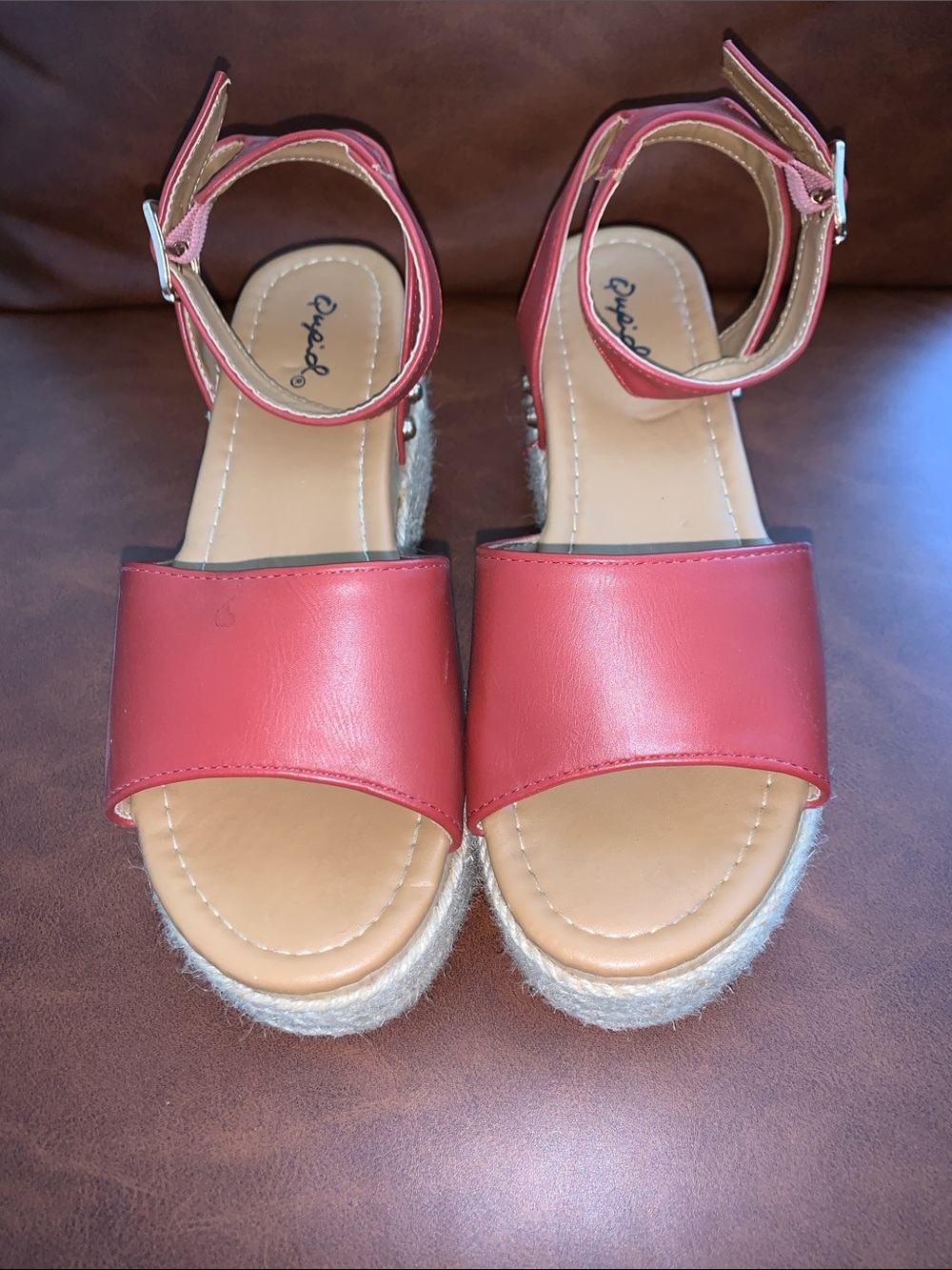 Red Platform Sandals